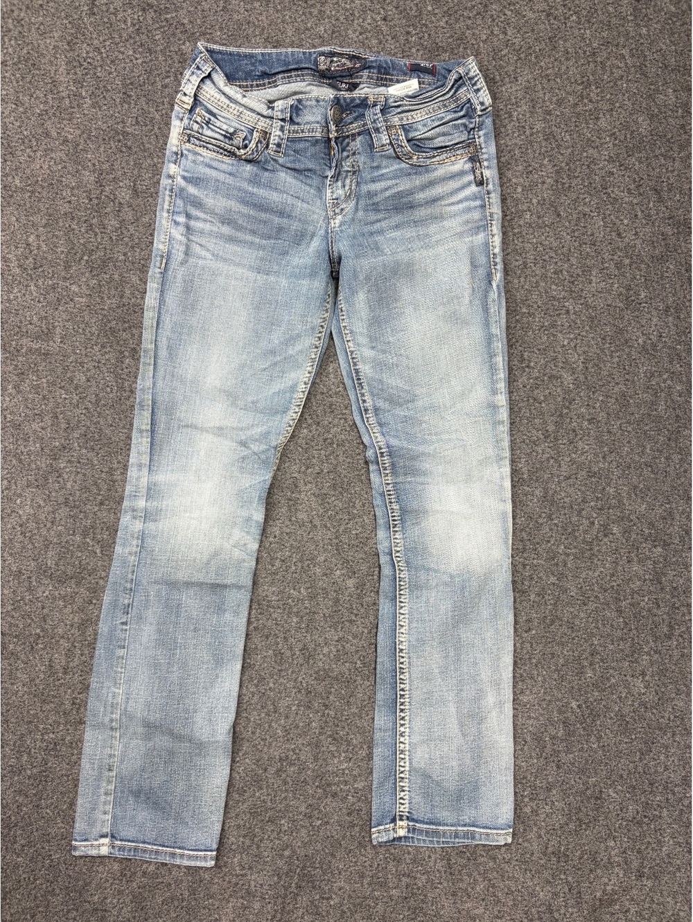 Silver Jeans Suki Mid Baby Boot Light Wash Bootcut Jeans W29